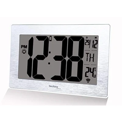 Image of Technoline LED Wall Clock, Silver, Größe: 212 x 140 32 mm