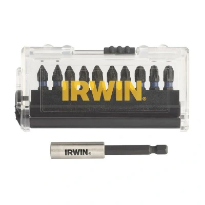 Image of Irwin Impact Pro Performance Pozi Screwdriver Bit Set 10 Piece
