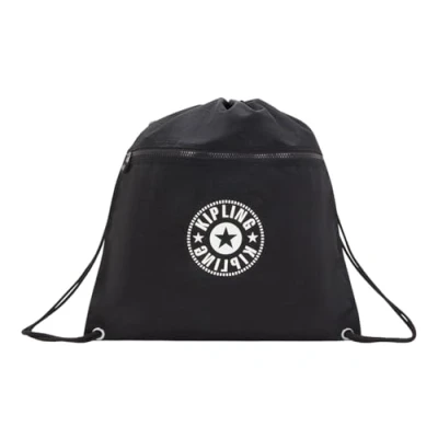 Image of Kipling SUPERTABOO Medium Backpack with Drawstring, Black Lite