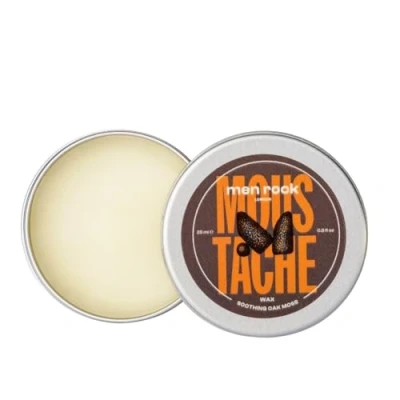 Image of Men Rock Oak Moss Moustache Wax 25ml Soothing Formula with Argan Oil, Perfect for Shaping, Styling &amp; Taming, Promotes Soft Hair Growth