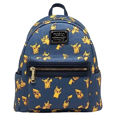 Image of Loungefly Pokemon Pikachu Allover Print Women&#039;s Mini Backpack Purse, Multicolor, One Size, Pmbk0206