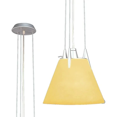 Image of Hidra Pendant E27, Silver/Frosted Mango Glass