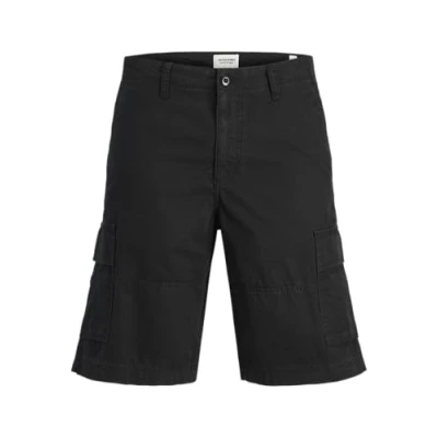 Image of JACK &amp; JONES Mens and J Mateo Cargo Shorts Black XXL