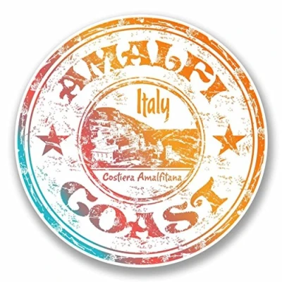Image of 2 x 10cm/100mm Amalfi Coast Italy Vinyl Sticker Decal Laptop Car Travel Luggage Label Tag #9703