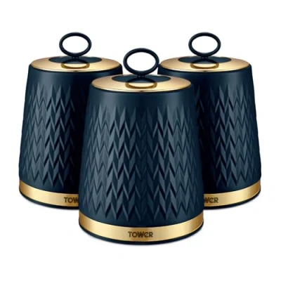 Image of Tower Empire Tea+Coffee+Sugar containers set 1.3 L