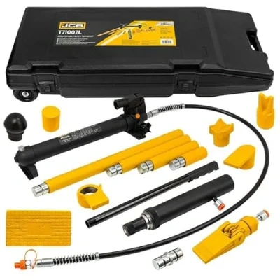 Image of JCB 10 Tonne Portable Hydraulic Jack Auto Body Repair Kit with Storage Case T71002L
