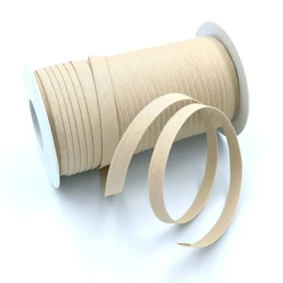 Image of Craft Cult 9mm Plain Double Fold Bias Binding Tape 25 Metre Roll (129 Beige)