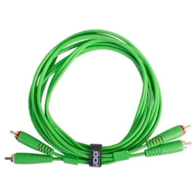 Image of UDG Audio Cable Set RCA Green Straight 1.5m, Compatible with all Jack to devices
