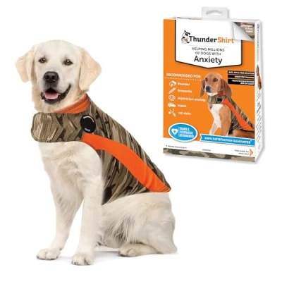 Image of ThunderShirt for Dogs, X Large, Camo Polo Dog Anxiety Vest