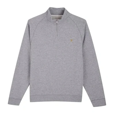 Image of Farah Mens Zip Jumper Light Grey Marl M