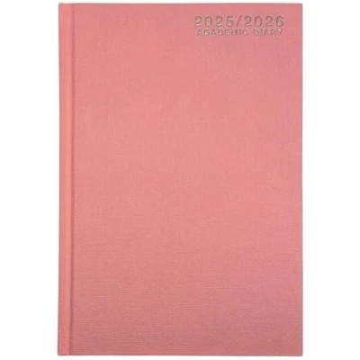 Image of 2024 2025 A5 Dap Academic Case bound Diary Hardback Day A Page for Year Planner Business, Office, Home, Appointments (Purple)