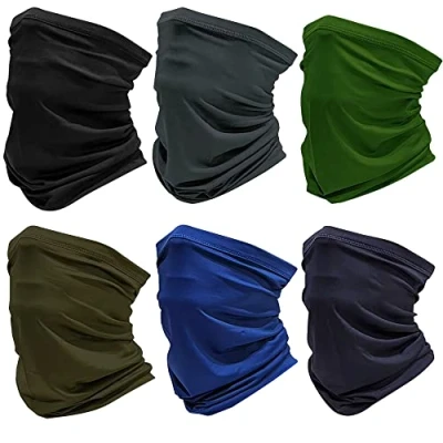 Image of Golopatop Neck Gaiter Snood Ice Silk Outdoor Multifunctional Headwear Elastic Tube Scarf Magic Headband Breathable UV Resistance Bandana Face Mask for Men Women Cycling Hiking Fishing