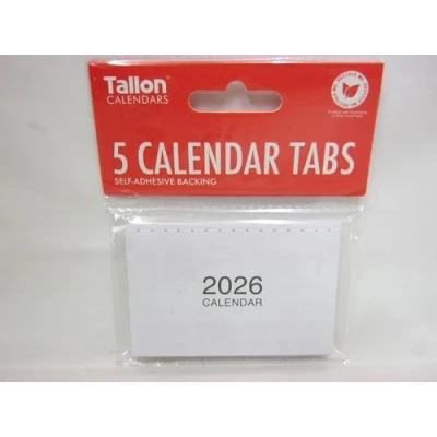 Image of Tallon 3810 2020 Mini Peel &#039;N&#039; Stick Back Calendar Tabs Ideal For Schools Crafts (Pack of 5)