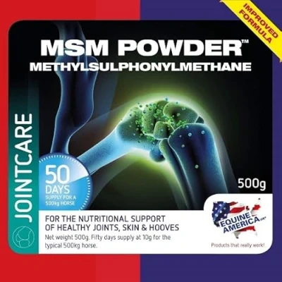 Image of Equine America MSM Powder Premium Ready To Use Horse &amp; Pony Supplement Support For Joints 500g