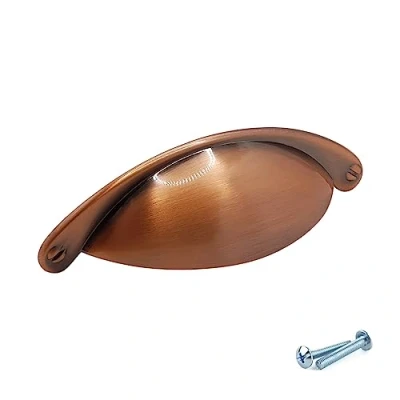 Image of M4TEC Cup Kitchen Cabinet Door Handles Cupboards Drawers Bedroom Furniture Pull Handle Brushed Copper. VD9 Series: 64 mm