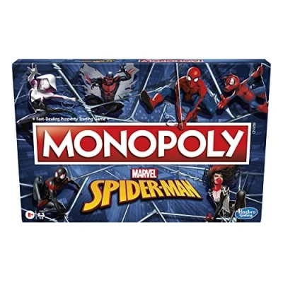 Image of Monopoly: Marvel Spider Man Edition Board Game, Play as a Hero, Fun Game to for Kids Ages 8 and Up