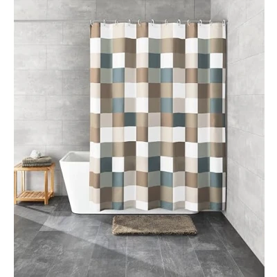 Image of Kleine Wolke Shower Curtain, Polyester, Taupe, H200 x B180 cm (1er Pack)