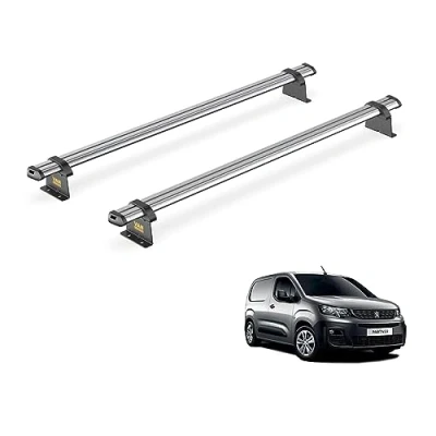 Image of Van Guard Trade Roof Rack for Peugeot Partner (2018+) 2 Steel Bars [Only Suitable Models with Twin Rear Doors] UltiBar SB338