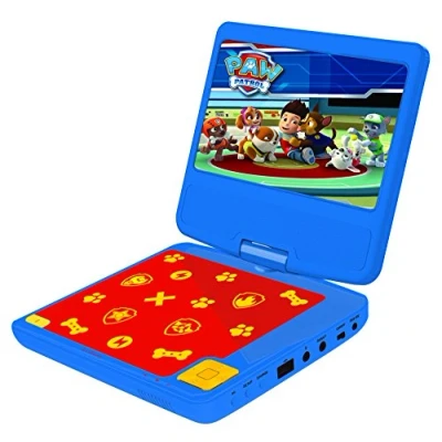 Image of Lexibook DVDP6PA Paw Patrol Portable DVD Player with Car Adaptor and Remote, Blau/Rot