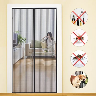 Image of MYCARBON Fly Screen Door Keep Insects Out Midges Mosquito Without Drilling Top to Bottom Seal Automatically, Away from Mosquitoes Curtain for Balcony Sliding Doors 80 * 210cm