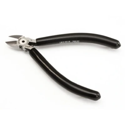 Image of precision compact side cutters, professional grade with hardened carbon steel jaws (PCB snips). Made in Japan. ENGINEER ns 03