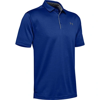 Image of Under Armour Tech Men&#039;s Polo Shirt,Royal/Graphite,Large