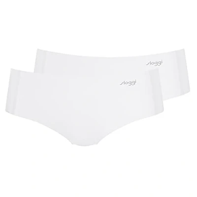 Image of Women&#039;s 2 Pack Sloggi Zero Feel Seamfree Hipster Knickers White Extra Large