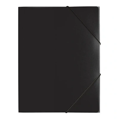 Image of Pagna 21613 01 Elasticated Folder PP 3 Folders A4 Black