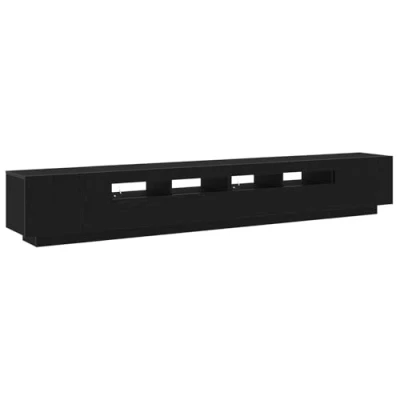 Image of vidaXL Black Oak TV Stand Set Media Console &amp; Entertainment Unit Engineered Wood with Storage Drawers for Living Room