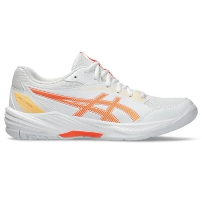 Image of Asics GEL TASK 4 Handball shoes, Women&#039;s, Size: 6, White/vivid coral shoes
