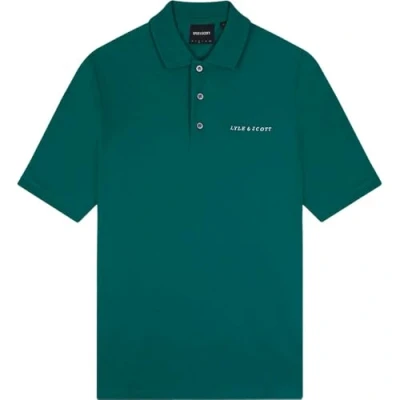 Image of Lyle &amp; Scott Embroidered Mens Polo Shirt Green material_cotton Size Large