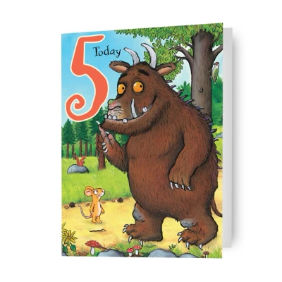 Image of The Gruffalo Age 5 Birthday Card, Happy 5th Card