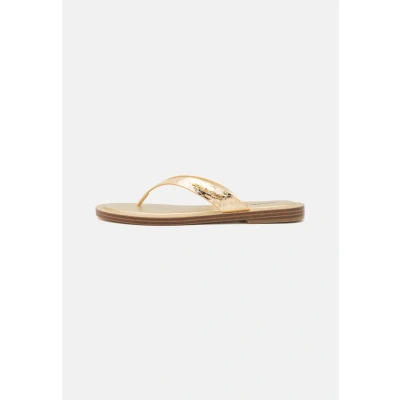 Image of Michael Kors KOKO Tbar sandals, Women&#039;s, Size: 3, Pale gold Leather