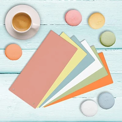 Image of Oxford 100 x White Cardboard Divider Strips 190gsm Punched