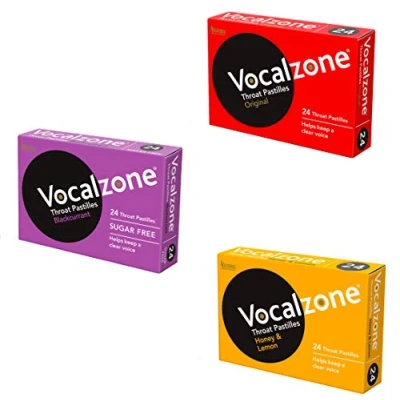 Image of Vocalzone 3 Flavour Bundle Sore Throat Relief Pastilles Multi Pack (3 x 24)