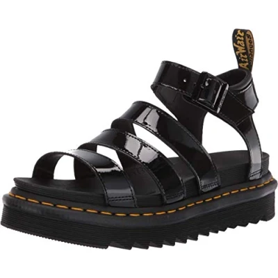 Image of Dr. Martens Blaire Platform sandals, Women&#039;s, Size: 6, Black Leather