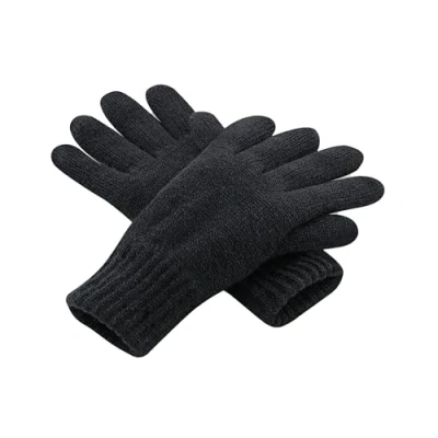 Image of Beechfield Unisex B495.BLK.M4S Classic Thinsulate Gloves, Black, Small/Medium