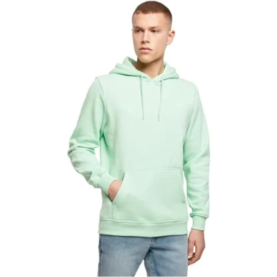 Image of Build Your Brand Men&#039;s Heavy Hoody Hooded Sweatshirt, Neo Mint, M