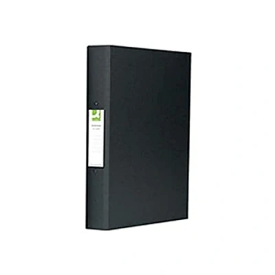 Image of Q Connect KF02005 2 Ring Binder A4 25mm Polypropylene Black (Pack of 10)