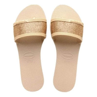 Image of Havaianas Women You Angra Glitter, Beige, 4.5/5