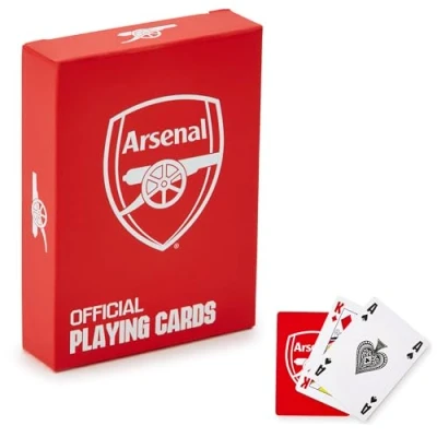 Image of The Gift Scholars Officially Licensed Arsenal FC Playing Cards Standard 52 Card Deck Game for Gooners of All Ages
