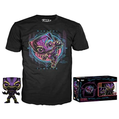 Image of Funko Marvel Booble Head POP N xx Black Panther + T Shirt (S)
