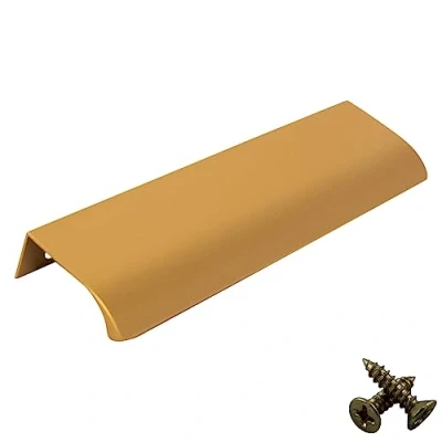 Image of M4TEC Bar Kitchen Cabinet Door Handles Cupboards Drawers Bedroom Furniture Concealed Finger Edge Pull Handle Copper. VD3 Series: 128 mm