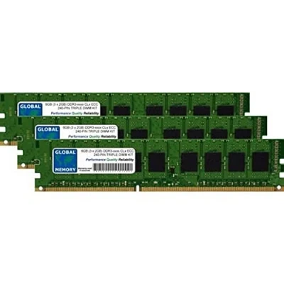 Image of 6GB (3 x 2GB) DDR3 800/1066/1333/1600MHz 240 PIN ECC DIMM (UDIMM) MEMORY RAM KIT COMPATIBLE WITH SERVERS/WORKSTATIONS/MOTHERBOARDS