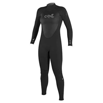 Image of ONeill Womens Epic 3/2mm Back Zip GBS Wetsuit Black Smoothskin FluidFlex™ Firewall Krypto Knee Padz