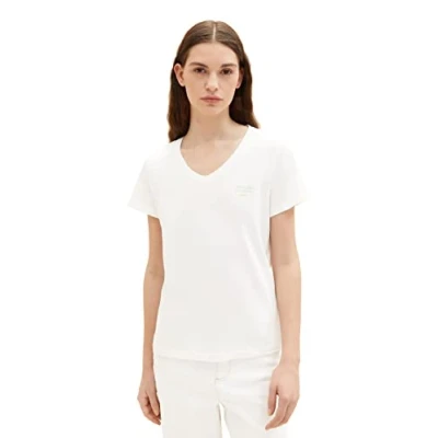 Image of TOM TAILOR Ladie&#039;s 1035853 T Shirt, 10315 Whisper White, XXS