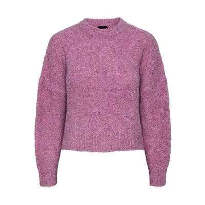 Image of Bestseller A/S Women&#039;s Pcnatherine LS O Neck Knit Bc Sweater, Radiant Orchid/Pattern: Melange, M
