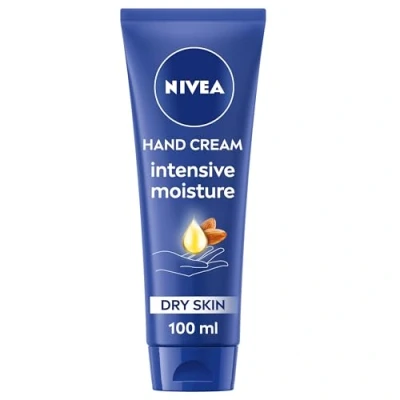 Image of NIVEA Intensive Moisture Hand Cream (100ml), Nourishing with Almond Oil and Shea Butter, Daily Moisturising Lotion for Dry Hands