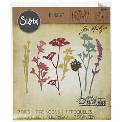 Image of Sizzi Sizzix Thinlits Dies by Tim Holtz Wildflowers, Other, Multi Colour, 0.38x13.97x19.05 cm