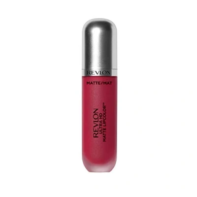 Image of Revlon Ultra HD Matte Lipcolor, Velvety Lightweight Liquid Lipstick In Pink, Obsession (605)